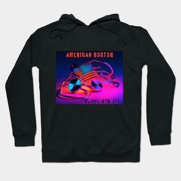 American Medic, american doctor, nurse, 4th july, neon Hoodie by Pattyld